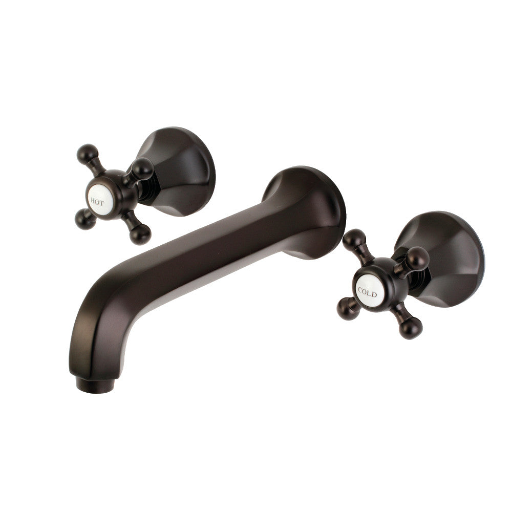 Metropolitan Two-handle 3-Hole Wall Mount Bathroom Sink Faucet