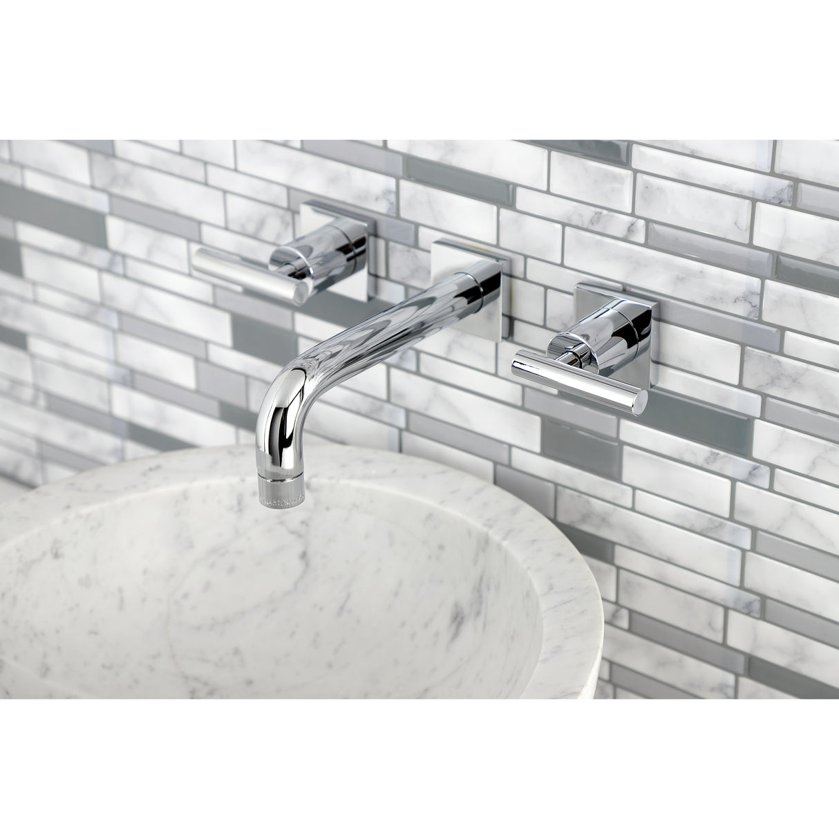 Manhattan Two-Handle Wall Mount Bathroom Faucet