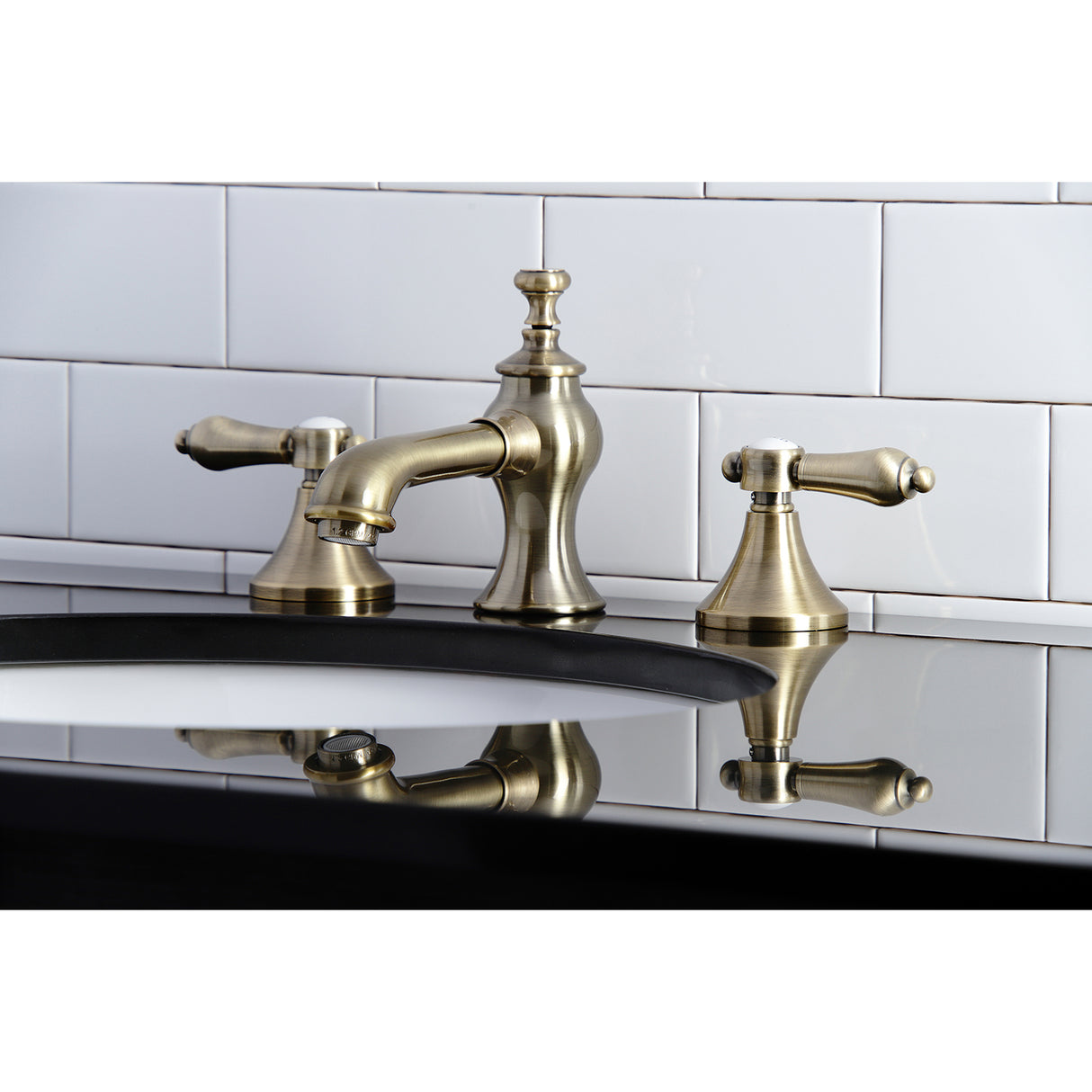 Heirloom 8 In. Two-handle 3-Hole Deck Mount Widespread Bathroom Sink Faucet