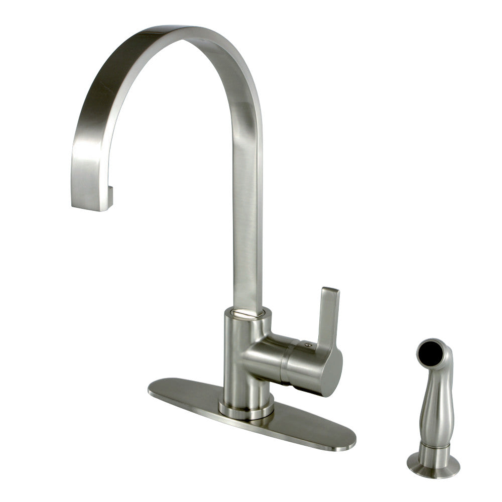 Gourmetier Continental Single Handle Kitchen Faucet With Side Sprayer