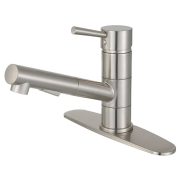 Gourmetier Concord Single Handle Pull Out Kitchen Faucet In One Hole & Three Hole Installation