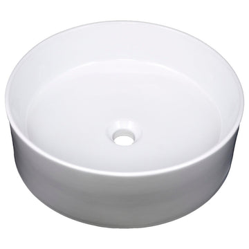 Vanity Fantasies Rim Porcelain Round Shaped Vessel Sink