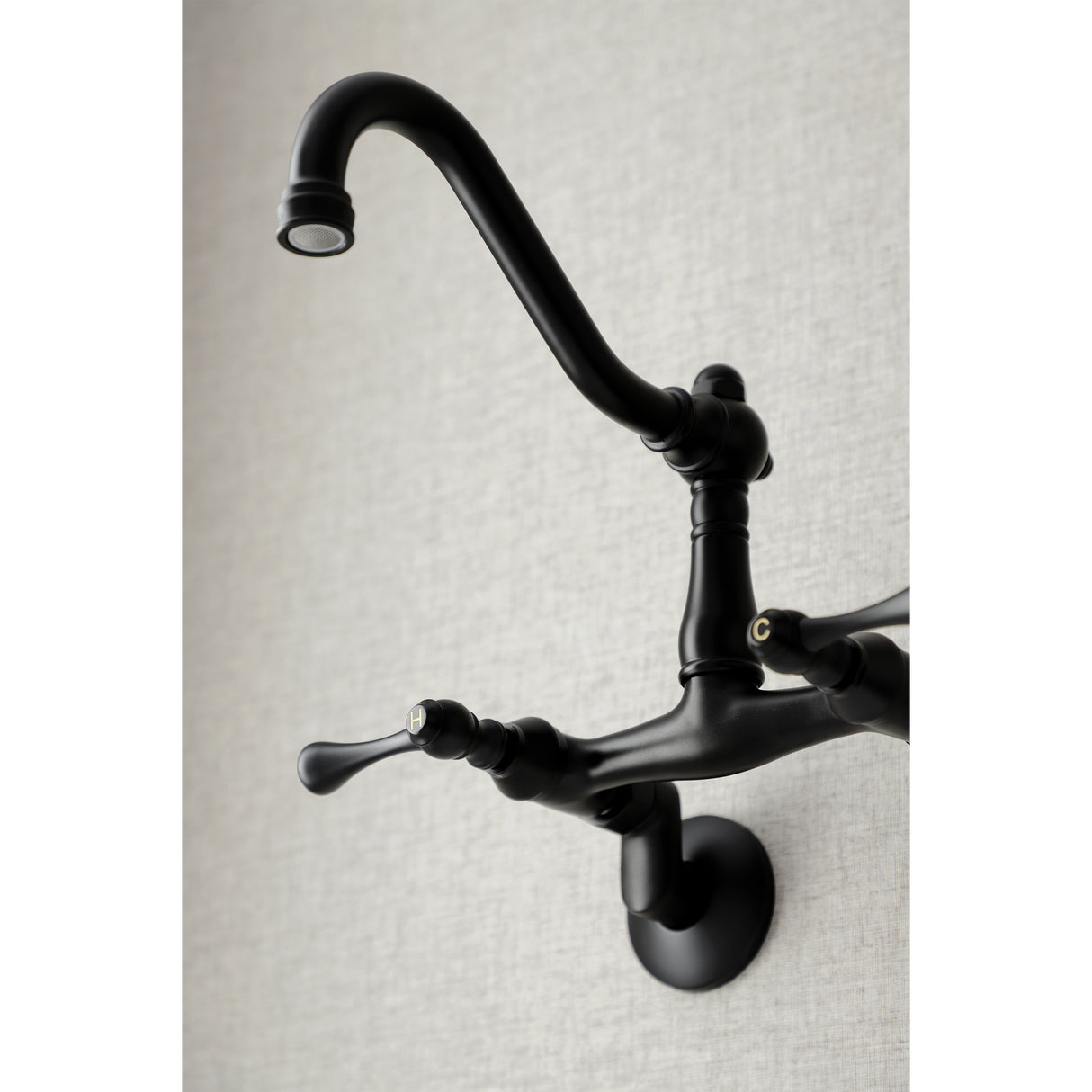 Vintage 6" Wall Mount Kitchen Faucet With Adjustable Centers