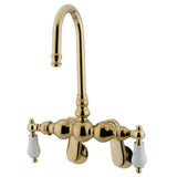 Vintage Adjustable Center Wall Mount Tub Faucet In 7.69" Spout Reach