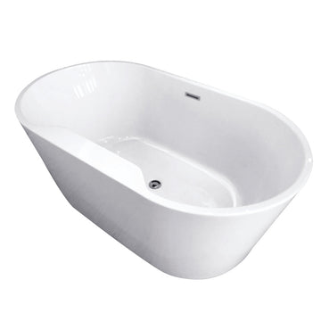 Acrylic Freestanding Tub with Drain, White