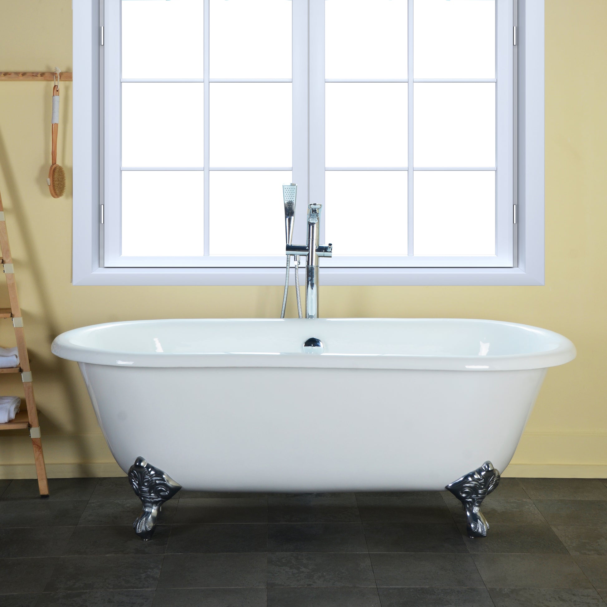 Clawfoot Tub with  Faucet Drillings