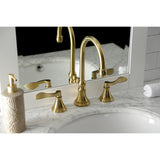 NuFrench Widespread Bathroom Faucet with Brass Pop-Up