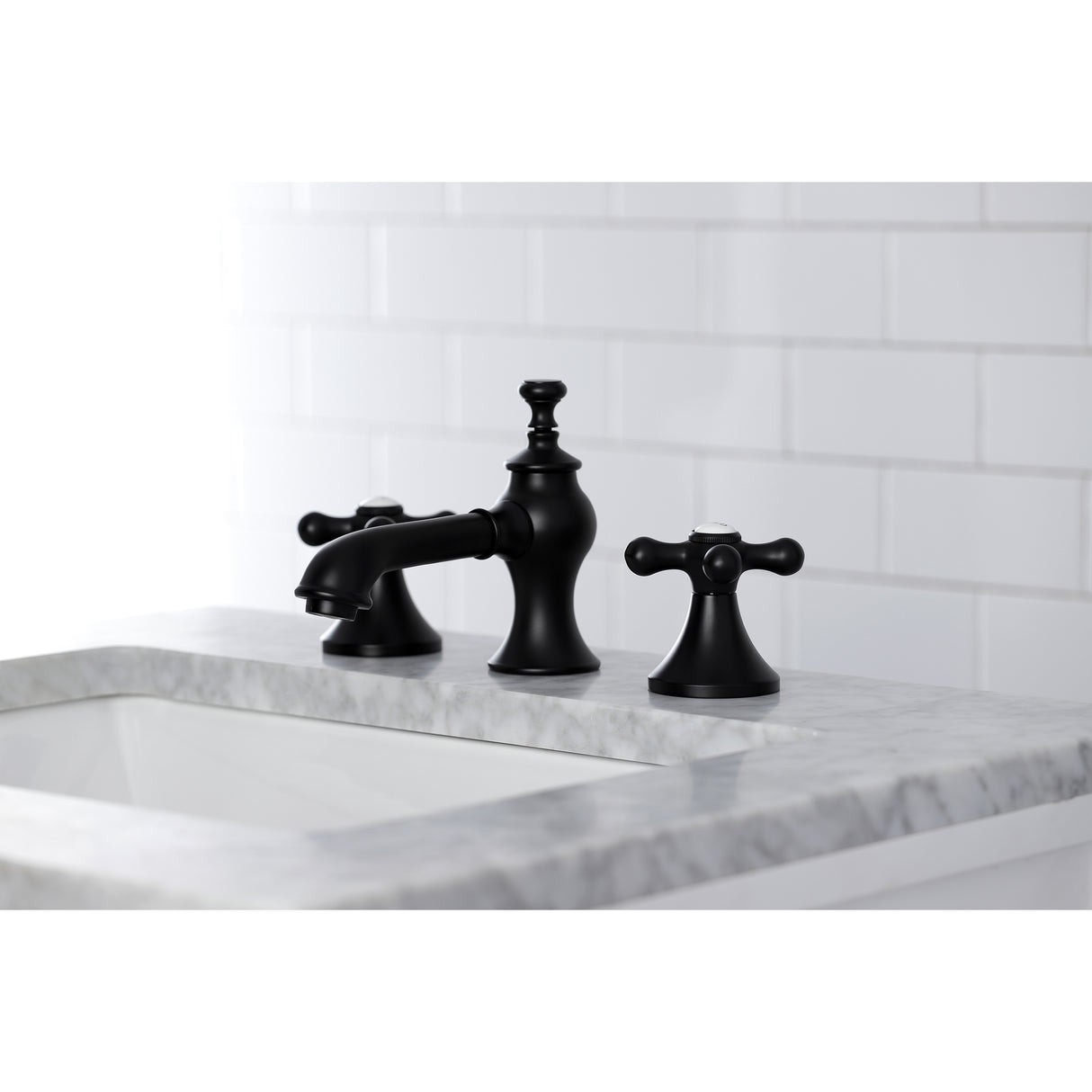 Vintage 8 In. Two-handle 3-Hole Deck Mount Widespread Bathroom Sink Faucet