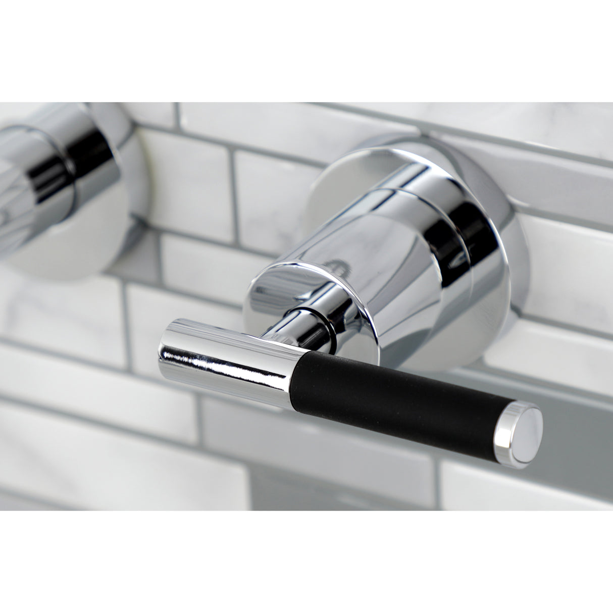 Kaiser Two Handle 3-hole Wall Mount Bathroom Sink Faucet