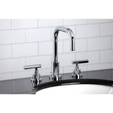 Manhattan Widespread Bathroom Faucet with Brass Pop-Up