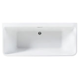 Acrylic Freestanding Tub with Drain, White - BUILDMYPLACE