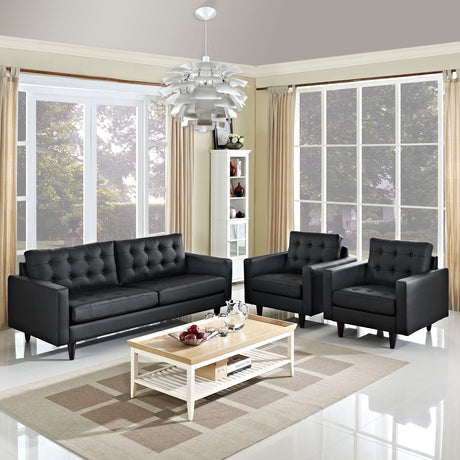 Modern Empress Sofa And Loveseat - Comfy ArmChairs - Sectional Living Room Set - BUILDMYPLACE
