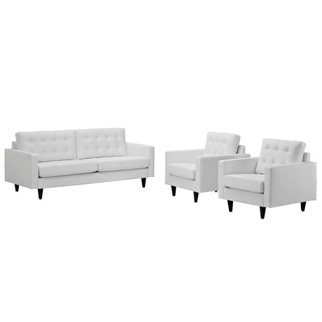 Modern Empress Sofa And Loveseat - Comfy ArmChairs - Sectional Living Room Set - BUILDMYPLACE