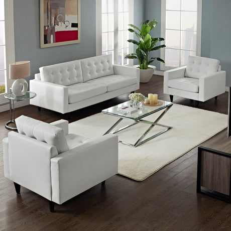 Modern Empress Sofa And Loveseat - Comfy ArmChairs - Sectional Living Room Set - BUILDMYPLACE