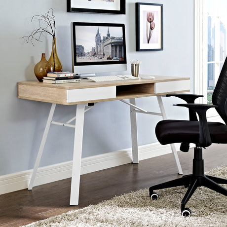 Work Sturdy Table Stir Contemporary Style Home Office  Desk - For Computer Armoire - BUILDMYPLACE