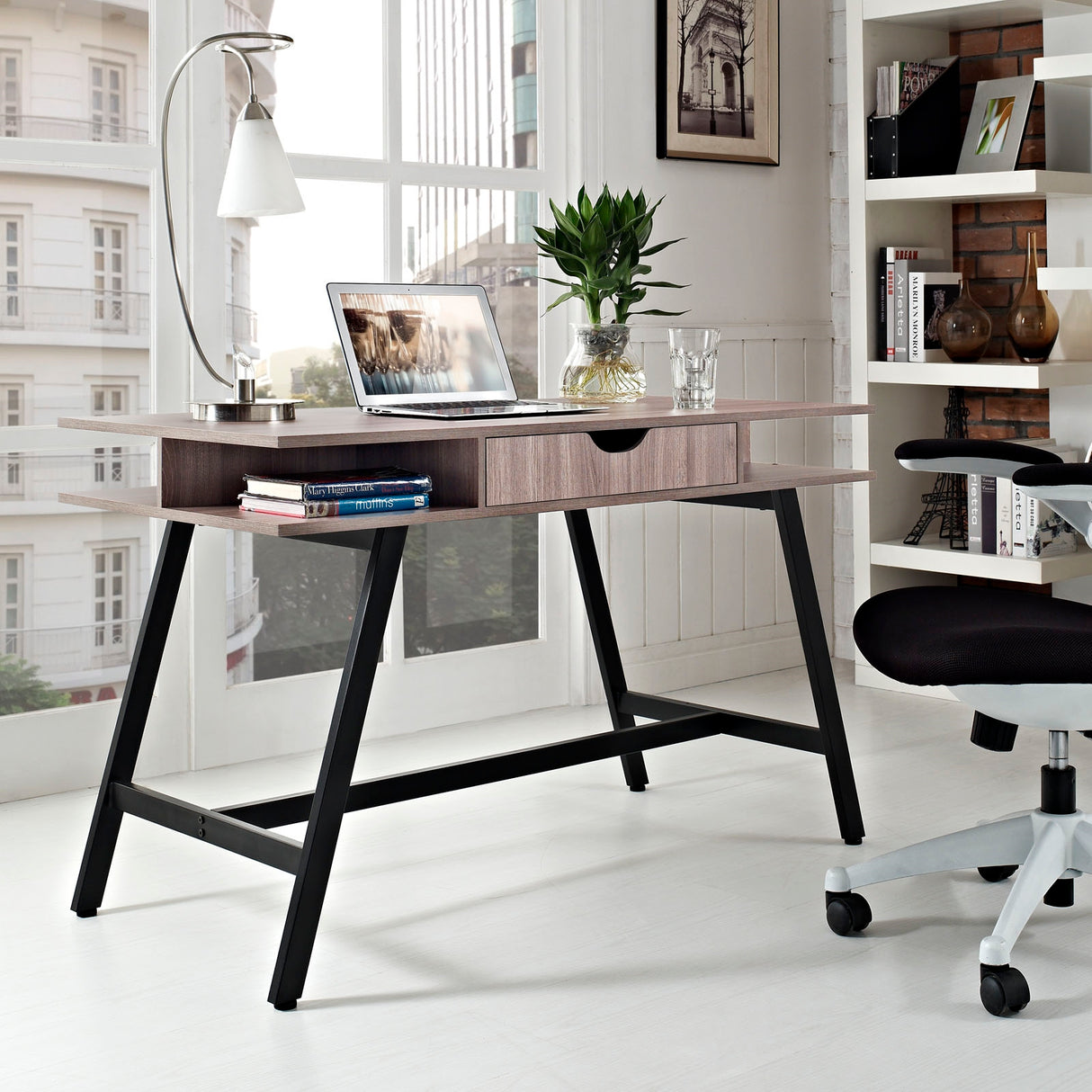 Turnabout Contemporary Writing Office Desk for Study Writing Desk For Home Office - BUILDMYPLACE