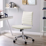 Jive Ribbed Armless Mid Back Swivel Conference Computer Chair In Mulitcolor - BUILDMYPLACE