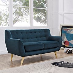 Remark Upholstered Fabric Loveseat - BUILDMYPLACE