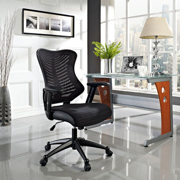 Clutch Ergonomic Computer Desk Office Chair With Footrest And Thick Padding
