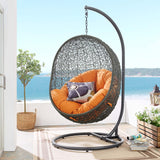 Egg Hammock Chair With Hanging Kits - Fastness Hanging Hide Outdoor Patio Swing Chair With Stand - BUILDMYPLACE