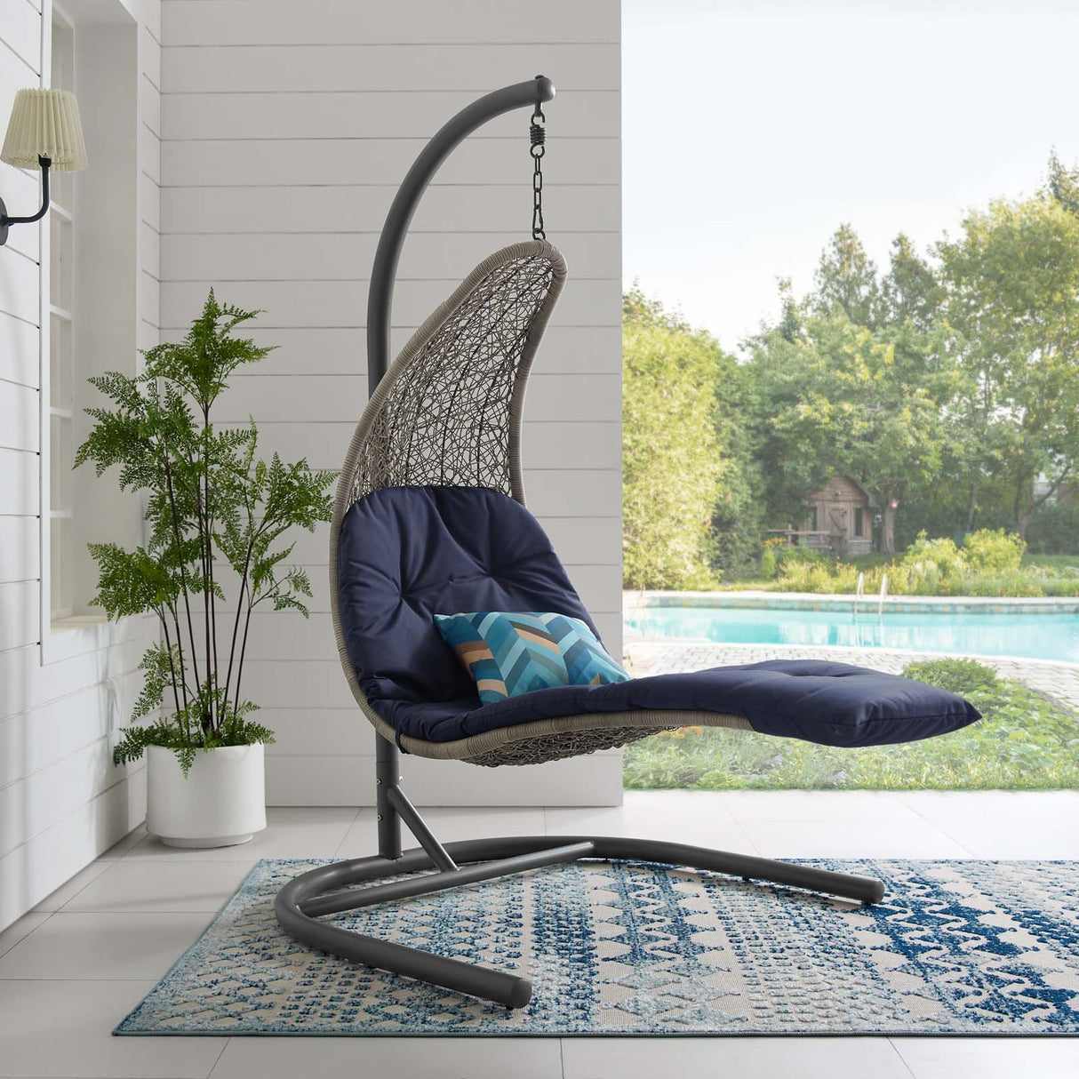 Porch Swing Chair For Home-Landscape Hanging Chaise Lounge Outdoor Patio Swing Chair - BUILDMYPLACE