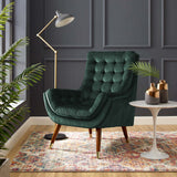 Modern Upholstered Performance Suggest Button Tufted Velvet Lounge Chair - BUILDMYPLACE