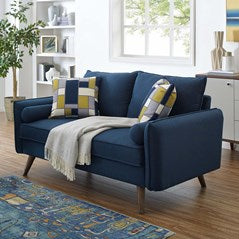 Revive Upholstered Fabric Loveseat - BUILDMYPLACE