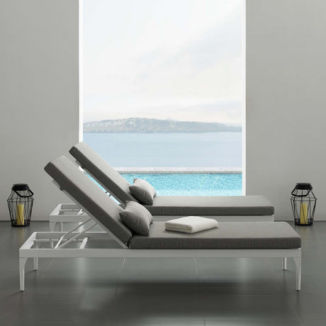 Perspective Cushion Outdoor Patio Chaise Lounge Chair - BUILDMYPLACE