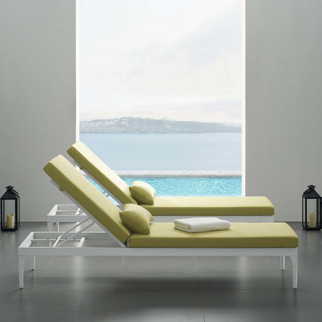 Perspective Cushion Outdoor Patio Chaise Lounge Chair - BUILDMYPLACE