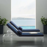 Perspective Cushion Outdoor Patio Chaise Lounge Chair - BUILDMYPLACE