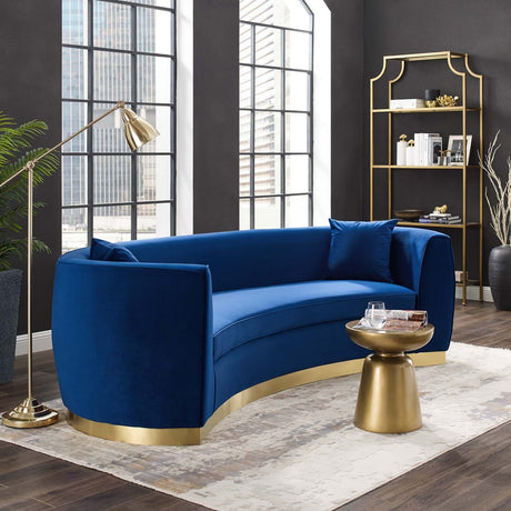 Resolute Curved Performance Velvet Sofa - BUILDMYPLACE