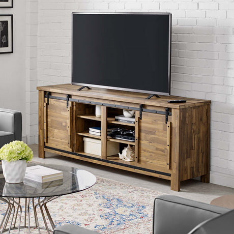 Rustic Sliding Cheshire 71" Dining Room Cabinet - Storage Buffet Table - BUILDMYPLACE