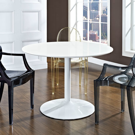 Revolve Round Wood Dining Table - Backyard All Weather Proof Dining Room Table - BUILDMYPLACE