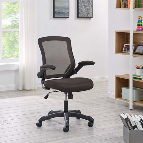 Veer Mesh Office Chair - Armrests Support, Rotational Wheel - For Computer Desk - BUILDMYPLACE