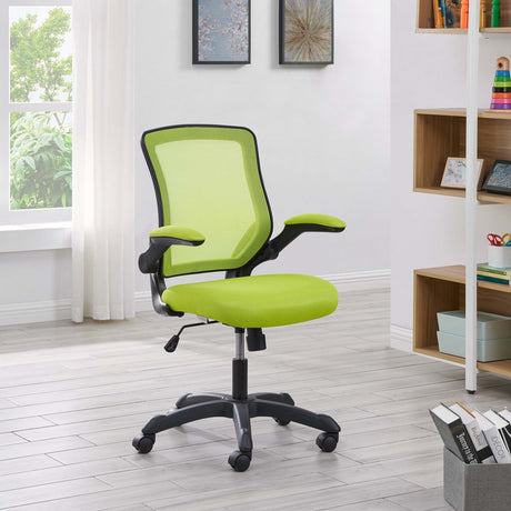 Veer Mesh Office Chair - Armrests Support, Rotational Wheel - For Computer Desk - BUILDMYPLACE