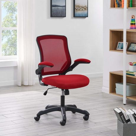 Veer Mesh Office Chair - Armrests Support, Rotational Wheel - For Computer Desk - BUILDMYPLACE