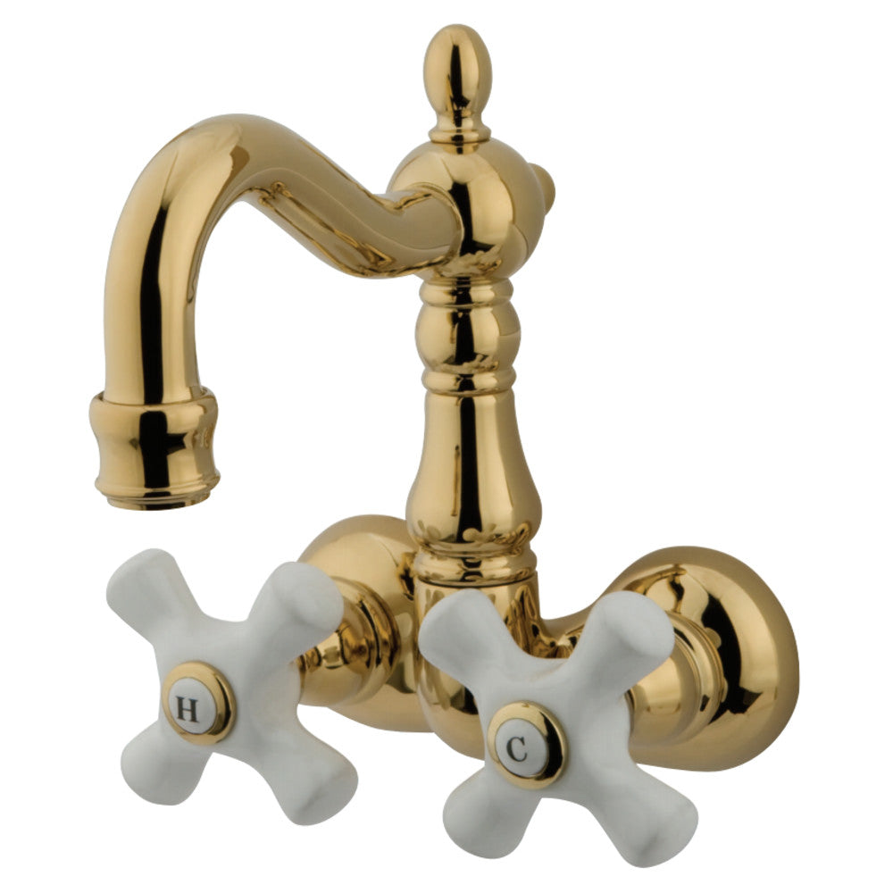 Vintage 3.4" Wall Mount Tub Faucet In 5.44" Spout Reach