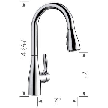 Blanco Atura 1.5 GPM Single Hole Pull Down Bar Faucet