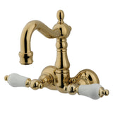 Vintage 3.4" Wall Mount Tub Faucet & 2" Riser