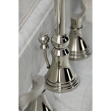 NuFrench Widespread Bathroom Faucet with Brass Pop-Up