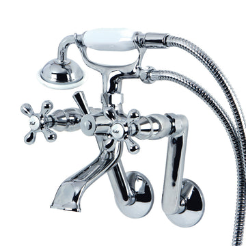 Wall Mount Clawfoot Tub Faucet With Hand Shower