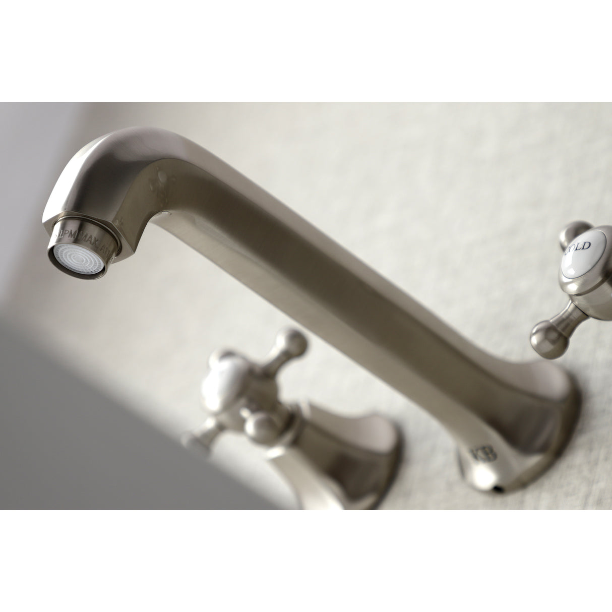 Metropolitan Two-handle 3-Hole Wall Mount Bathroom Sink Faucet