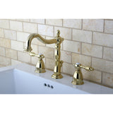 Heritage 8 In. Widespread Deck Mount Bathroom Sink Faucet