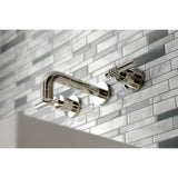 Milano 2-Handle 8 inch Wall Mount Bathroom Faucet