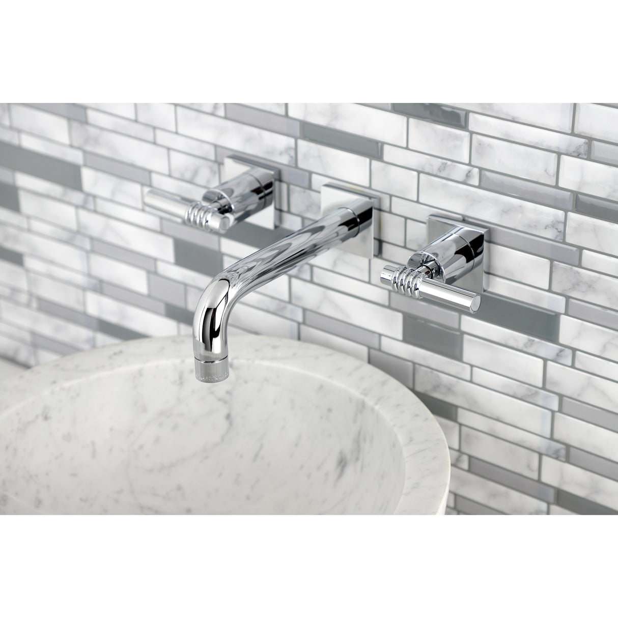 Milano Two-Handle Wall Mount Bathroom Faucet