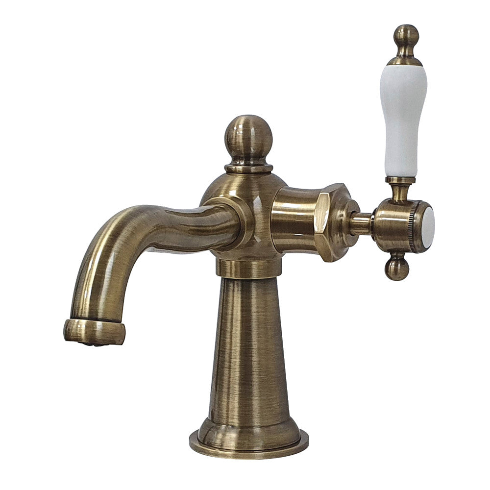 Nautical Single-Handle Bathroom Single Hole Deck Mount Faucet Sink Faucet with Push Pop Up