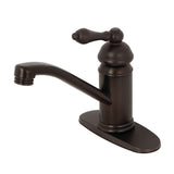 Vintage Single-Handle Single Hole Deck Mount Bathroom Sink Faucet with Push Pop-up & Deck Plate