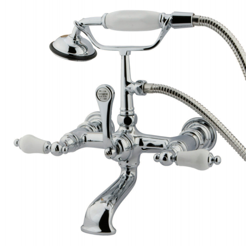 Vintage Leg Tub Faucet With Hand Shower And Straight Arm