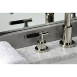 Widespread Bathroom Faucet with Brass Pop-Up