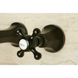 Metropolitan Two-handle 3-Hole Wall Mount Bathroom Sink Faucet